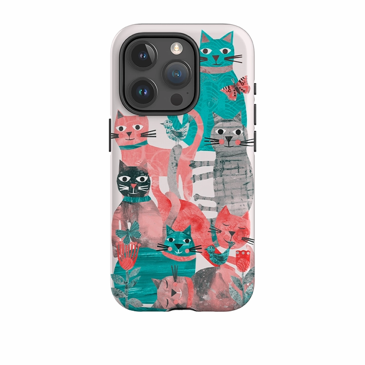 Modern Surface Design iPhone Case - Cat Party II By Tracey English