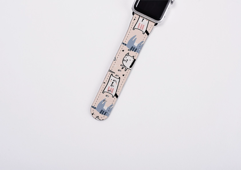 Sporty Motion Style Stylish Comfort Happy Cat Apple Watch Strap