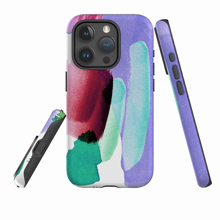 Matte Shield High End Look iPhone Tough Case - Watercolour Amethyst By Kitty Joseph