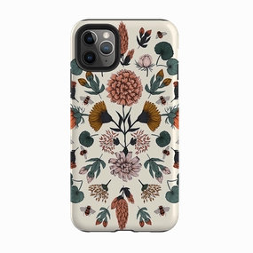 iPhone Tough Case - Floral Bees By Jade Mosinski Compact Fit Unique Texture