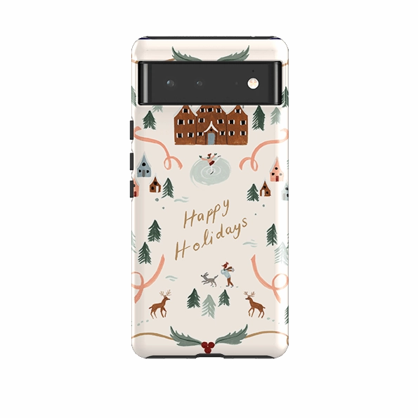 Futuristic style Google Tough Case -  Happy Holidays By Bex Parkin