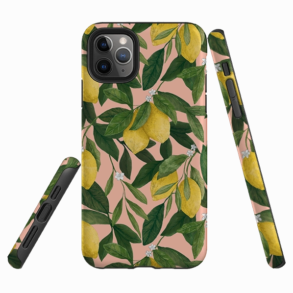 iPhone Tough Case - Lemons By Jade Mosinski Colorful Design Simple Style