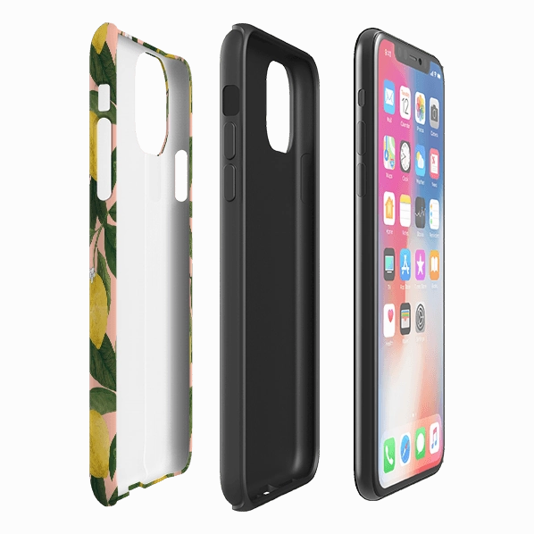 Vivid Detail Texture Luxury Feel iPhone Tough Case - Lemons By Jade Mosinski