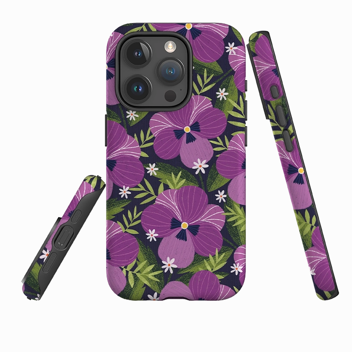 iPhone Tough Case - Pensees I By Ali Brookes Unique Pattern