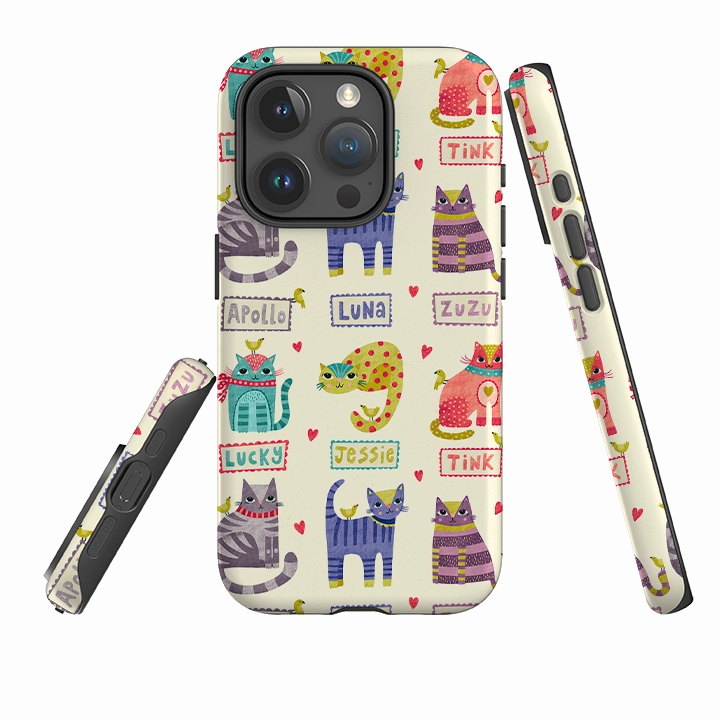 iPhone Tough Case - Cats By Suzy Taylor Anti Shock Layer Smooth Feel