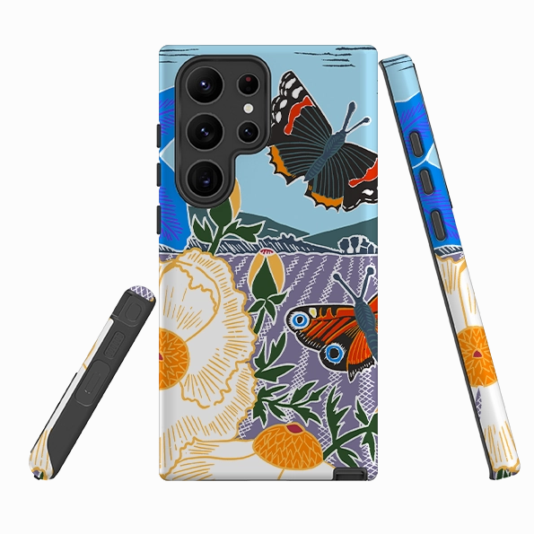 Samsung Tough Case - Bold Butterflies By Kate Heiss Protective Material