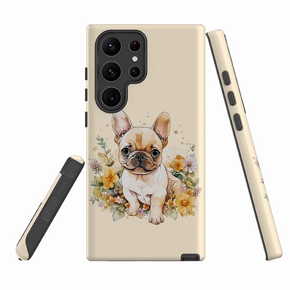 Durable Surface Lightweight Feel Samsung Tough  Case - Cute Dog C