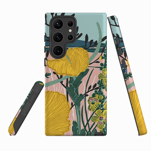 Durable Material Samsung Tough Case - Yellow Poppies By Kate Heiss