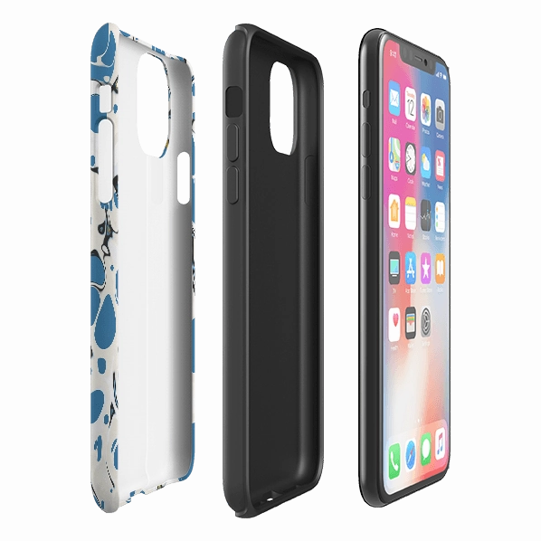 Compact Look Modern Grip Design iPhone Tough Case - Island Blue