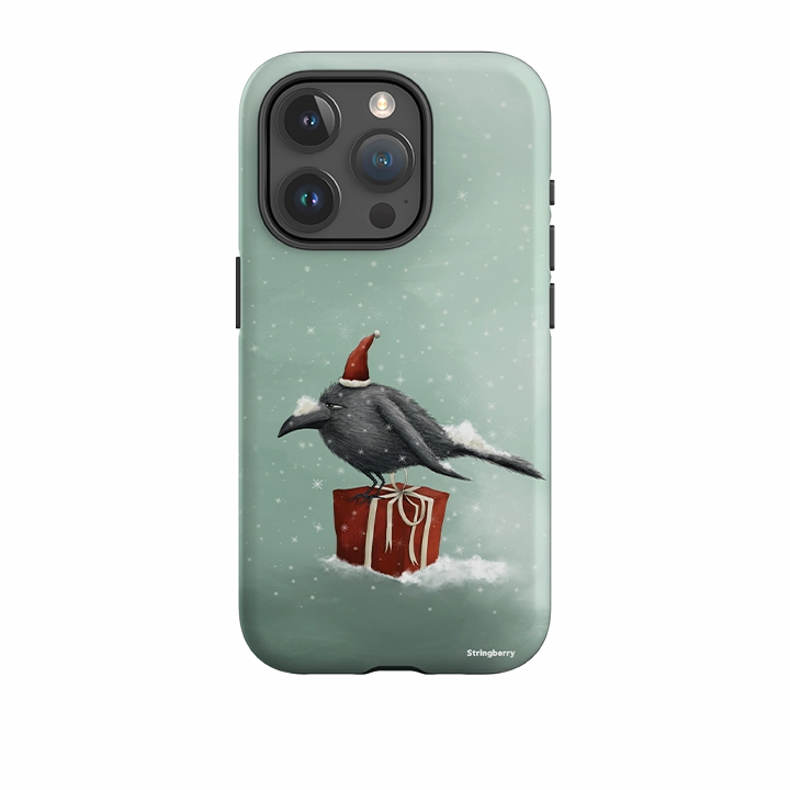 Stylish Edge Modern Grip Design iPhone Tough Case - Santa Crow By Maja Lindberg