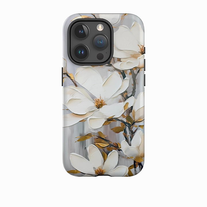 Frosted Finish Printed Artwork iPhone Tough Case - Serres Floral