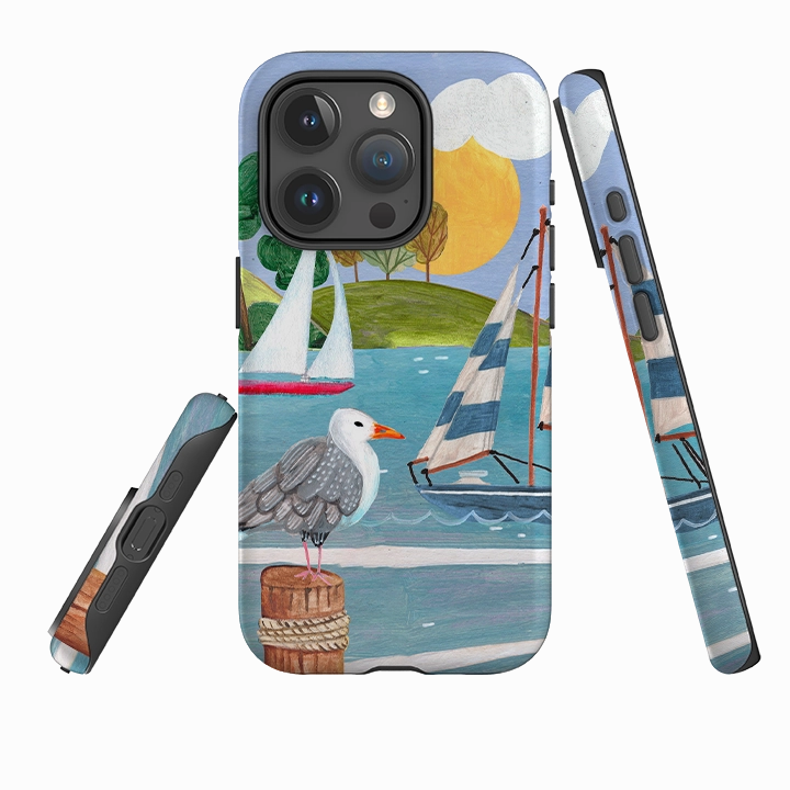 iPhone Tough Case - Sailing By Caroline Bonne Muller Vivid Coloration