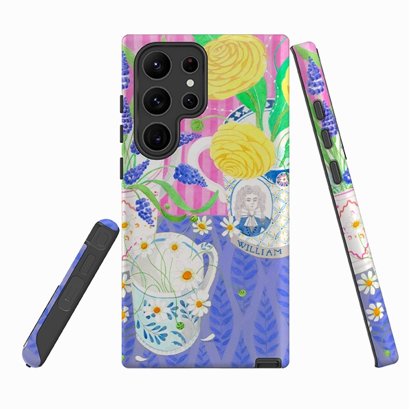 Modern Edge Layer Soft Build Texture Samsung Tough Case - Muscari Flowers By Bex Parkin