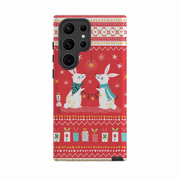 Wireless charging Matte Guard Samsung Tough Case - Rabbits By Ali Brookes