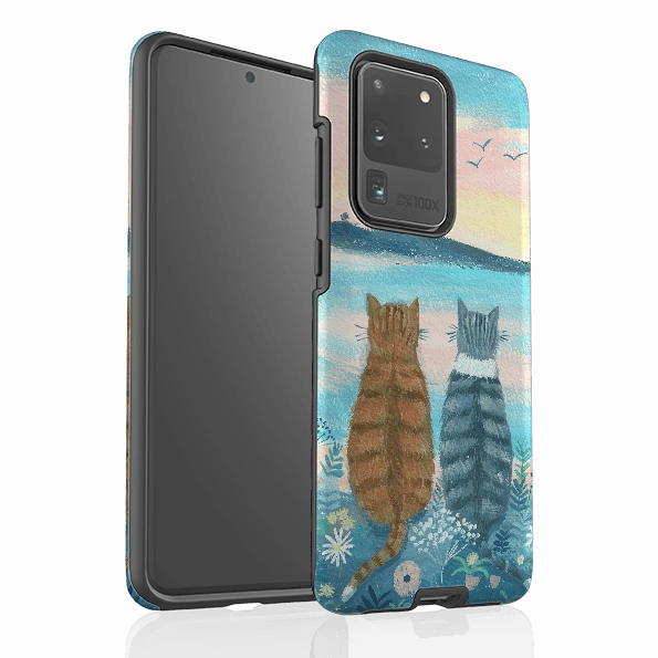 Samsung Tough Case - Sunset Cats 2 By Mary Stubberfield Smooth Craftsmanship Eco Friendly