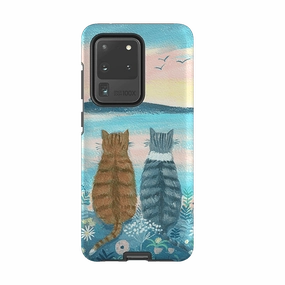 Samsung Tough Case - Sunset Cats 2 By Mary Stubberfield Phone Accessory Edge Protection