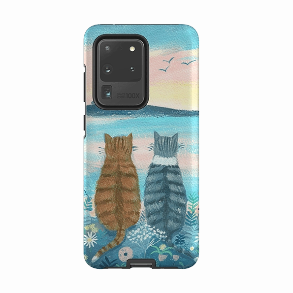 Samsung Tough Case - Sunset Cats 2 By Mary Stubberfield Matte Protection