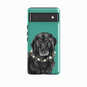 Colorful Pattern Hybrid Finish Google Tough Case -  Labrador By Catherine Rowe