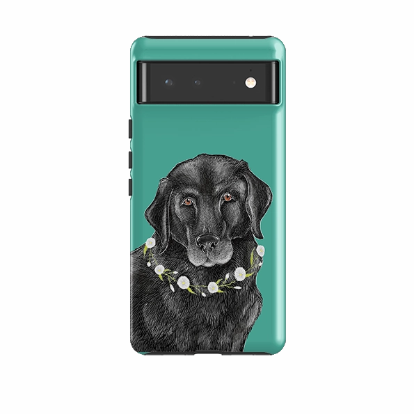 Colorful Pattern Hybrid Finish Google Tough Case -  Labrador By Catherine Rowe