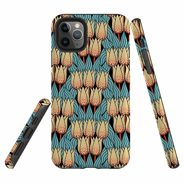 iPhone Tough Case - Spotty Tulip By Cressida Bell Smooth Pattern Design Premium Style