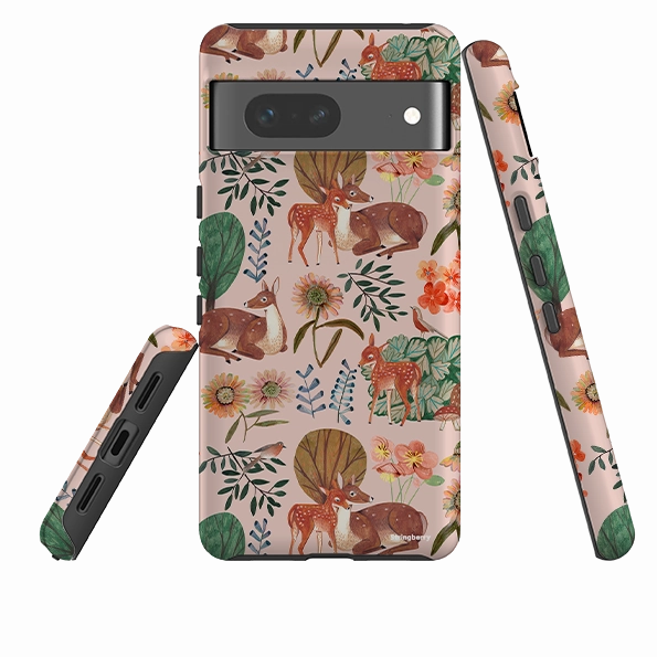 Daily Carry Soft Protection Google Tough Case -  Deer Pattern By Caroline Bonne Muller