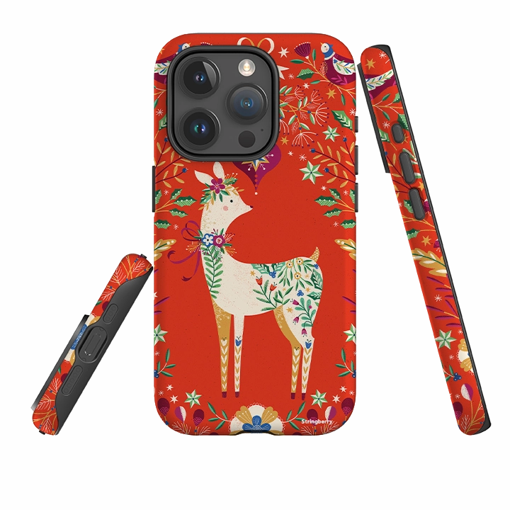 Comfort Fit Edge Tactile Feel iPhone Tough Case - Deer III By Ali Brookes