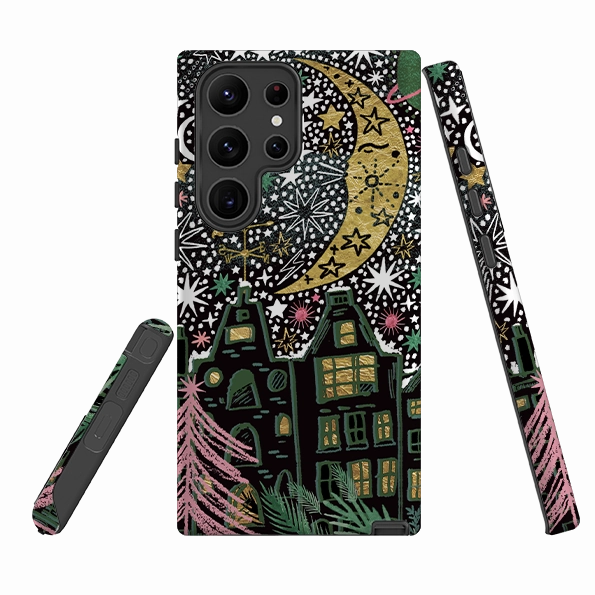 Durable Texture Finish Samsung Tough Case - Night Before Xmas II By Emma Frances Grant