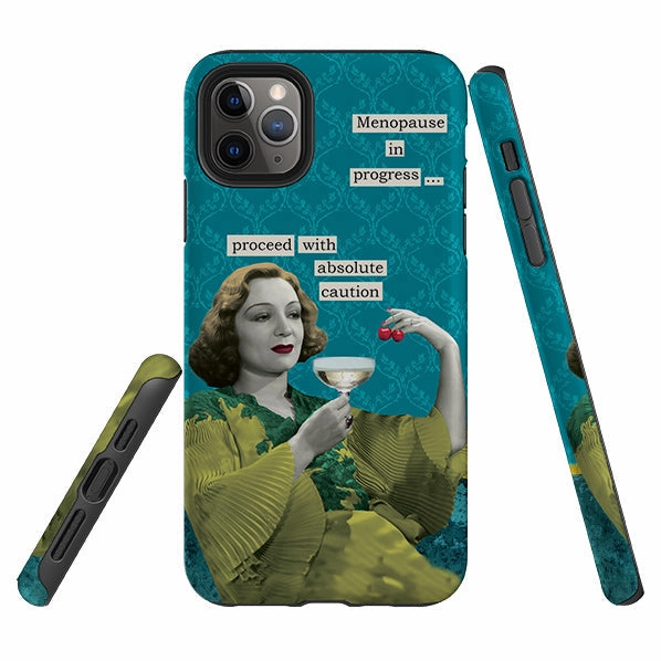 Smooth Feel Surface iPhone Tough Case - Menopause In Progress By Clare Jordan
