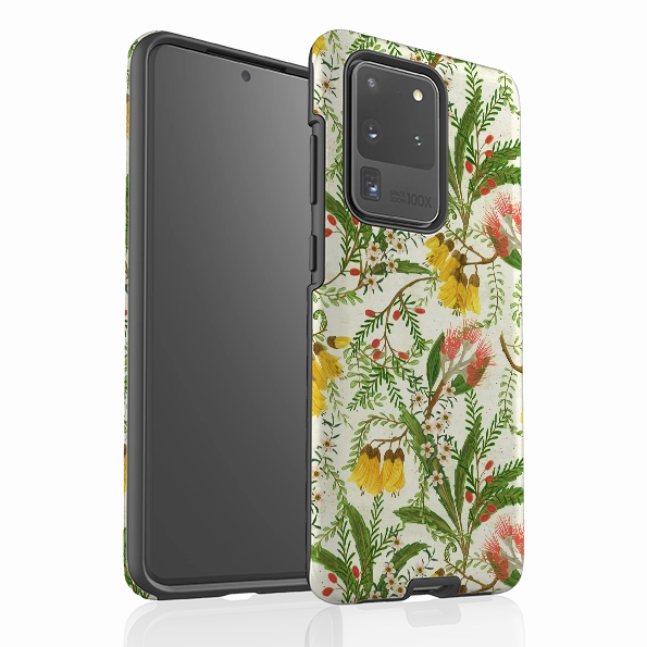 Samsung Tough Case - Kowhai And Bottle Brush By Katherine Quinn Matte Texture Surface