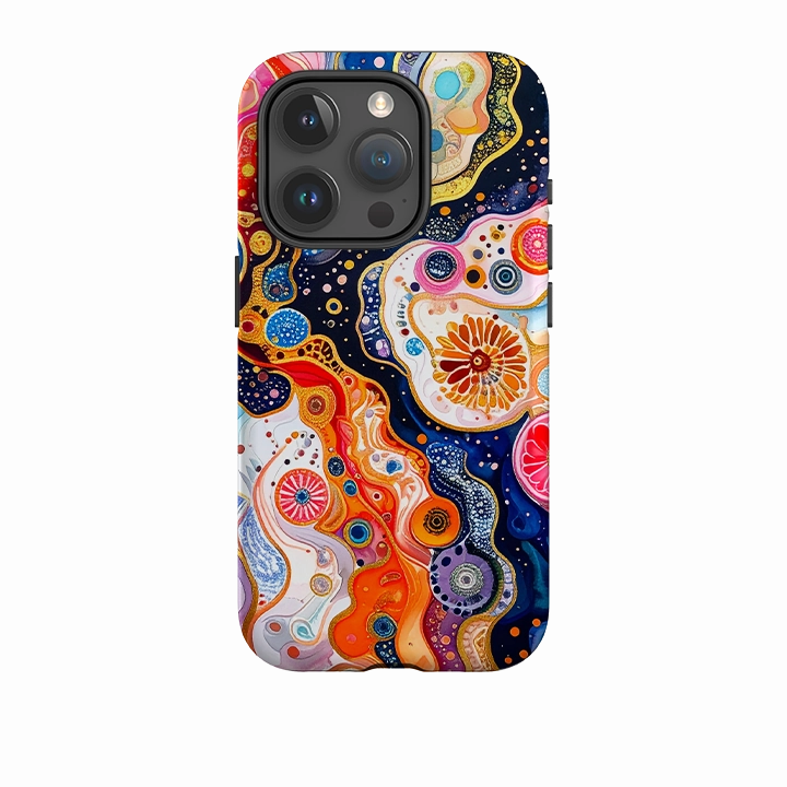 Flexible Material Minimal Form iPhone Tough Case - Cloud Marble