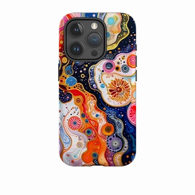 iPhone Tough Case - Cloud Marble Carbon Fiber