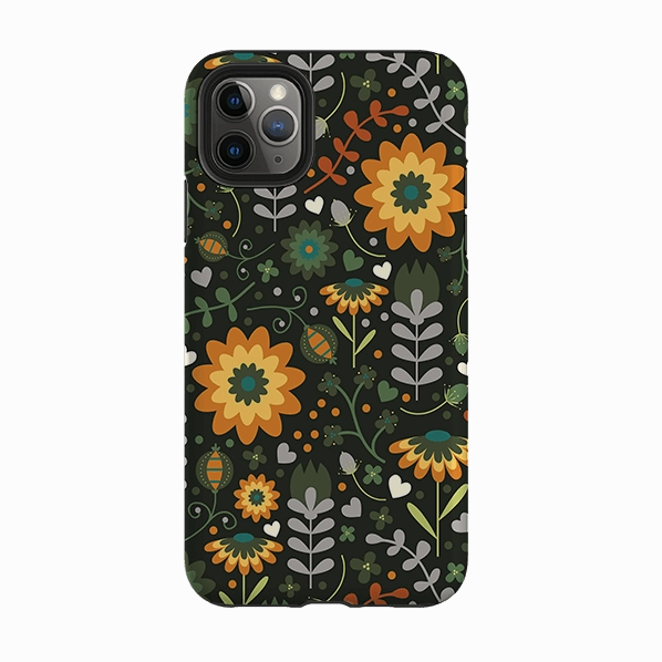 Urban Minimalism iPhone Tough Case - Dark Floral By Suzy Taylor