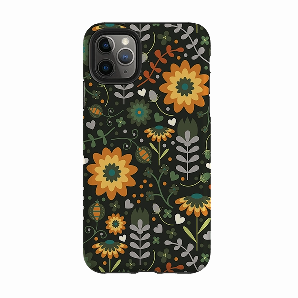Vivid Pattern iPhone Tough Case - Dark Floral By Suzy Taylor