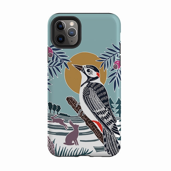 iPhone Tough Case - Woodpecker Brown By Kate Heiss Modern Frame