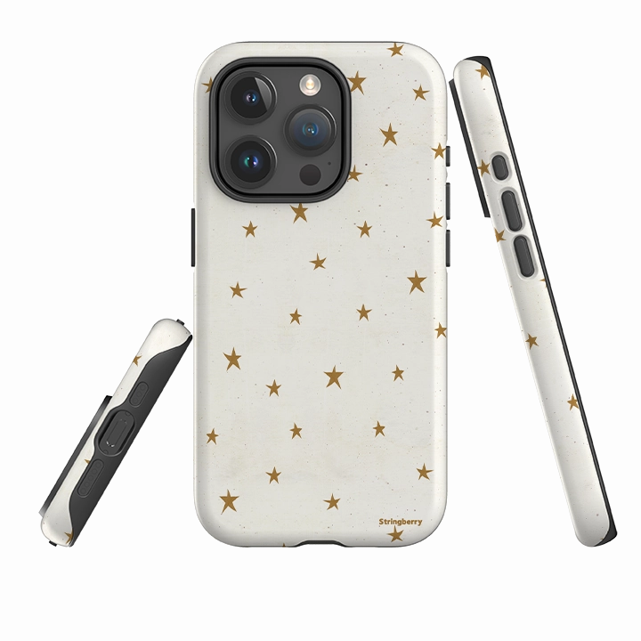 Simple Finish iPhone Tough Case - Christmas Stars-1 By Katherine Quinn