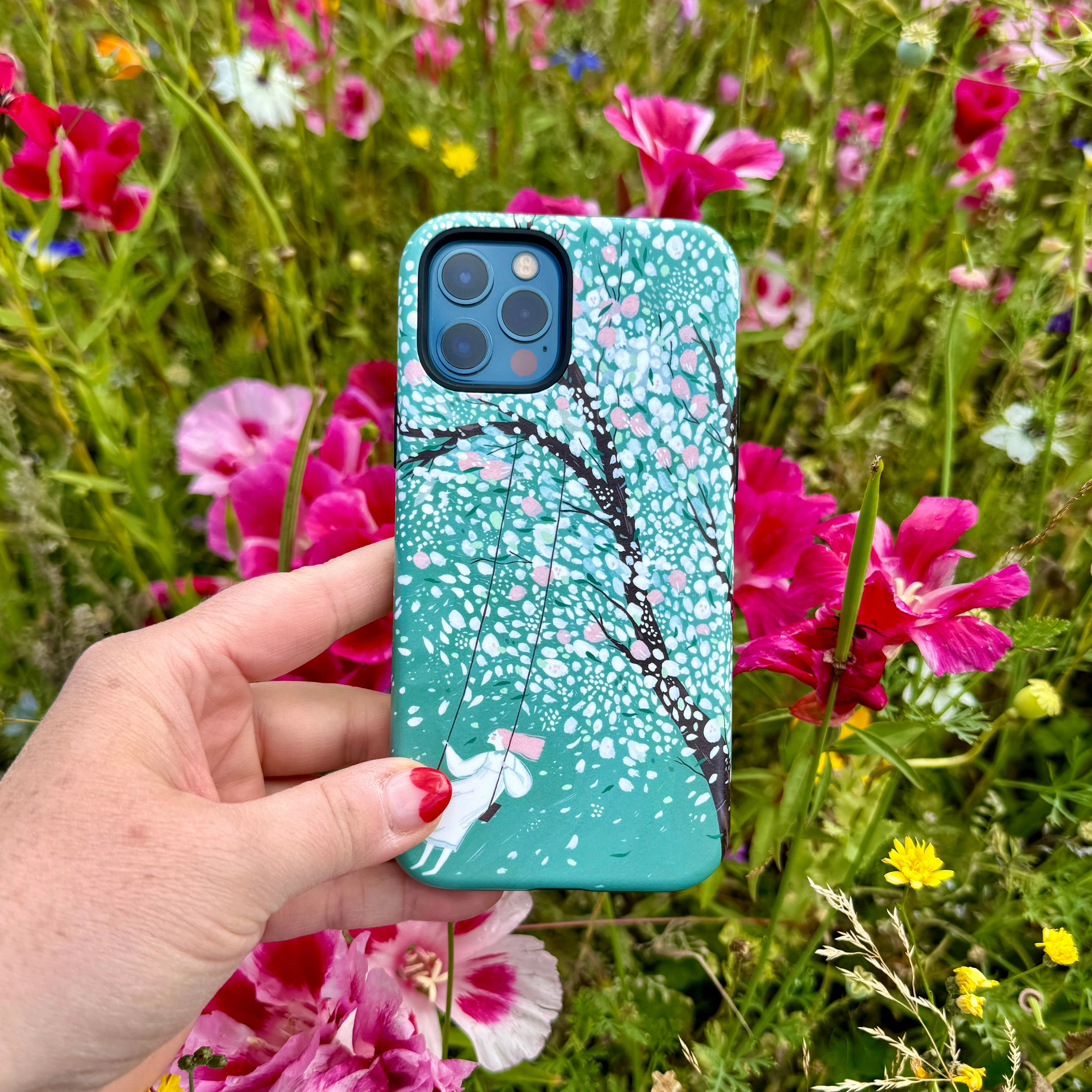 iPhone Tough Case - The Apricot Tree By Madalina Andronic Hybrid Detail