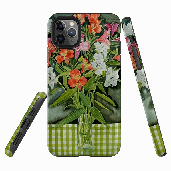 iPhone Tough Case - Fresias By Mary Stubberfield Vivid Gradient Rugged Edge Texture