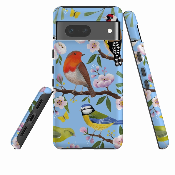 Google Tough Case -  Garden Birds By Bex Parkin Gloss Touch Hybrid Grip