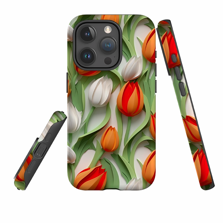 Wireless charging iPhone Case - Apeldoorn Tulips