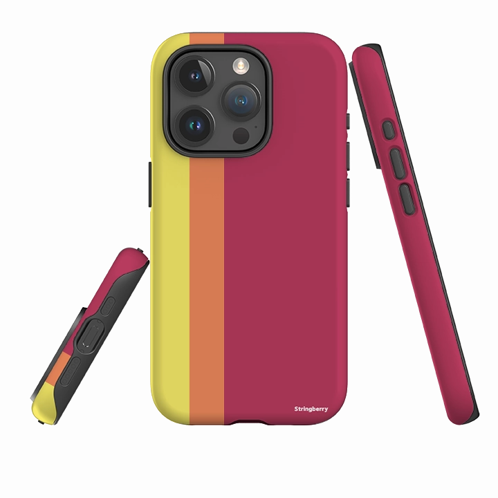 iPhone Case - Bari Chroma-Stripe Rugged Frame