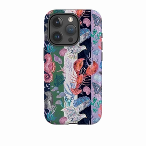 Compact Pattern Flexible Feel iPhone Case - Coastal Calling Stripe I By Emma Frances Grant