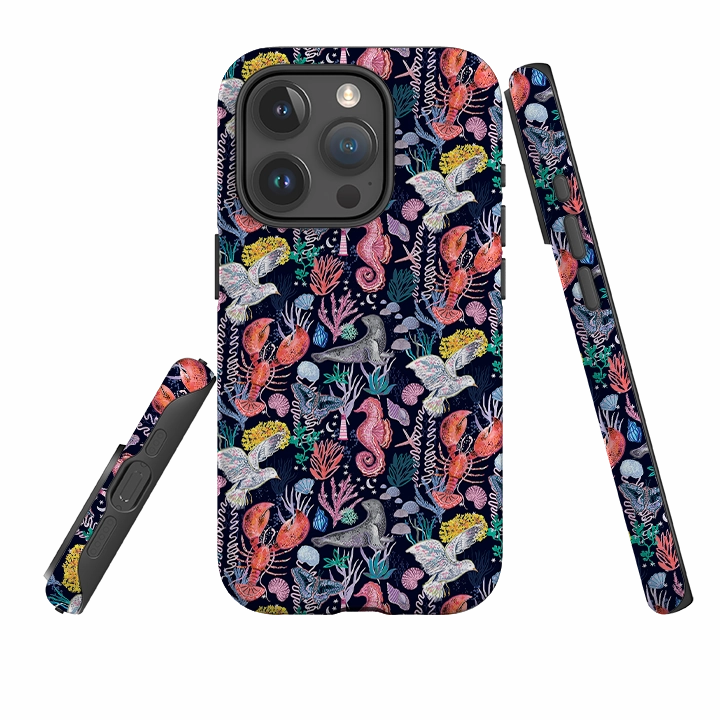 Premium Edge iPhone Case - Coastline Pattern-A By Emma Frances Grant