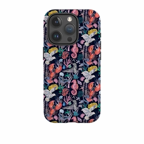 Marble Texture iPhone Case - Coastline Pattern-A By Emma Frances Grant