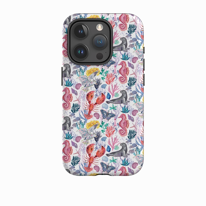 iPhone Case - Coastline Pattern-B By Emma Frances Grant Classic Finish Flexible Grip Form