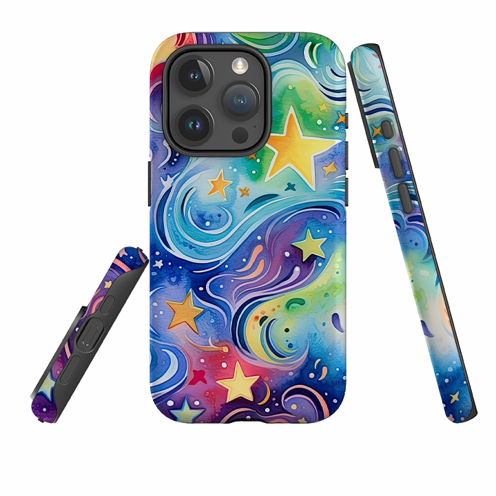 Rugged Surface Build iPhone Case - Cosmic Stars II