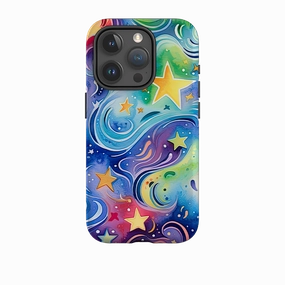Handcrafted Design Clear Protection iPhone Case - Cosmic Stars II
