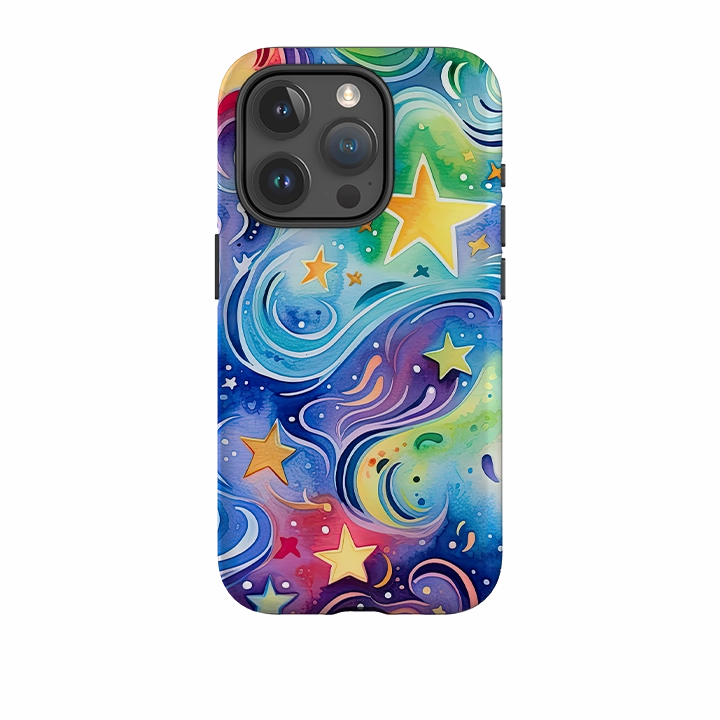 Handcrafted Design Clear Protection iPhone Case - Cosmic Stars II