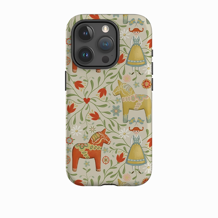 Compact Style Premium Finish iPhone Case - Dala Horse By Maja Lindberg