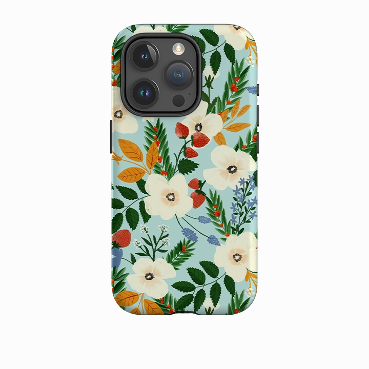 Stylish Grip Texture slim fit iPhone Case - Floral III By Abby Jacobs