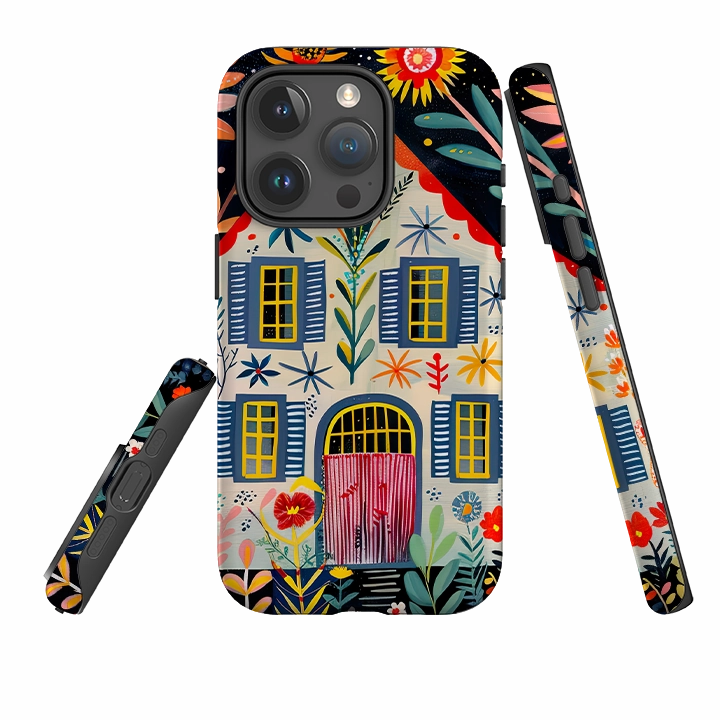 Anti Shock Layer iPhone Case - Folk Art House X